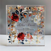 Invitations de mariage en papier transparentes personnalisées, impression UV féerique 4 couleurs, carte d'invitation personnalisée Europe, impression UV rectangulaire JR
