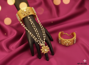 Silver Plated Antique Hath Panja Elegant Indian Hand Jewelry Traditional Ethnic Wrist <b>Ornament</b> for Women - Product Image 4