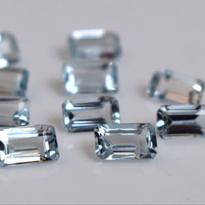 ธรรมชาติที่ดีแสงสีฟ้าแปดเหลี่ยม3X5mm อความารีน-หลวมอะความารีนที่ดี - Product Image 1