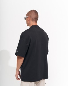 T-shirt élégant à manches courtes personnalisé pour hommes Tops à col en O en coton uni de grande taille - Product Image 5