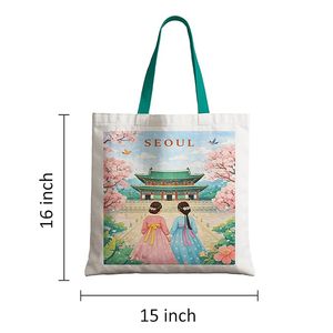 Sac fourre-tout en toile multicolore NATIONAL à ouverture et fermeture - Product Image 6