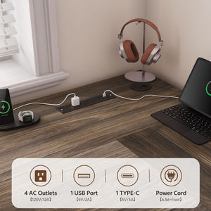 Bureau en <span class=keywords><strong>L</strong></span> avec tiroirs de classement, bureau d'ordinateur d'angle moderne, bureau de direction pour le travail à domicile avec prises électriques - Product Image 3