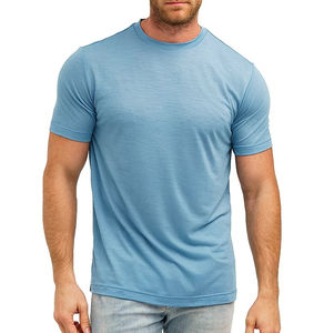 Ropa informal para hombre, camisetas ligeras para hombre, camisetas de color sólido para hombre, camisetas a la venta con logotipo personalizado, precio barato - Product Image 2