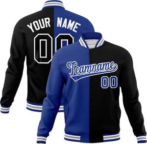 Chaqueta de béisbol Varsity de lana personalizada de alta calidad, conjunto de bombardero ligero de cuero de invierno con letras divididas para hombres, talla XL para jóvenes - Product Image 6