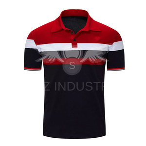 Ropa de verano informal para hombre, Algodón puro transpirable para polo con cuello vuelto, patrón sólido, tela de punto - Product Image 1