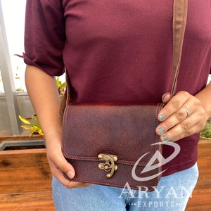 New Ladies Genuine Leather <b>Mini</b> Crossbody Bag for Women's <b>Vintage</b> Fashion Full Grain Leather Shoulder Bag Cowhide Small Handbags - Product Image 1