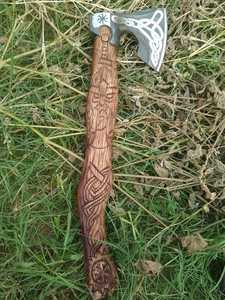 Axes en acier damas de haute qualité utilisation polyvalente différentes couleurs manche en bois prix usine design industriel le plus populaire - Product Image 5