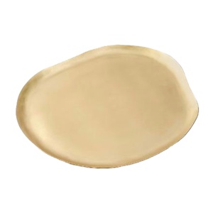 Venta caliente exportación calidad Metal oro Irregular plato a granel cantidad boda restaurante hecho en India - Product Image 1