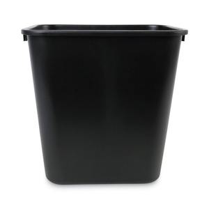 Boardwalk 28 Qt. Cubo de Basura Rectangular de Plástico HDPE Negro, con Tapa, 12L/40L, para Oficina, Baño, Restaurantes - Product Image 2