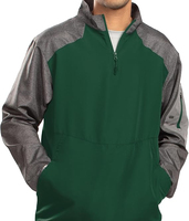 Veste de baseball tissée enduite pour l'hiver, col montant, fermeture éclair 1/4, manches longues, séchage rapide, respirante, antibactérienne, écologique