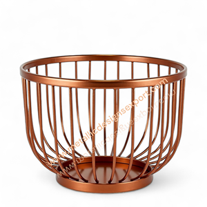 Elegante cuenco de rejilla de alambre de hierro y Metal de 10 pulgadas, Base elevada, cocina decorativa, mesa de comedor, cubierta de exhibición de almacenamiento, estilos de condominio - Product Image 6