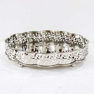 Plateau en métal décoratif pour servir, plateau de présentation pour table à manger, cuisine, décoration intérieure, cadeau, hôtel, restaurant, bar à café, utilisation premium - Product Image 4