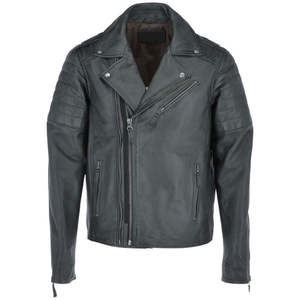 Veste en peau de mouton enduite pour homme, vêtement d'extérieur décontracté raffiné, construction élégante, texture lisse, style masculin moderne, imperméable - Product Image 5