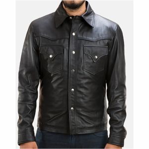 Veste pour hommes Vestes pour hommes Veste en cuir PU solide de haute qualité Grande taille Personnalisable Couleur Fermeture éclair Brodée à la mode - Product Image 4