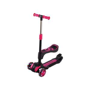 LED Lighted 3-Wheel Unisex Kids <b>Scooter</b> with Horns Color Height-Adjustable Seat Foldable Design for 3-7 Year Olds - Product Image 4