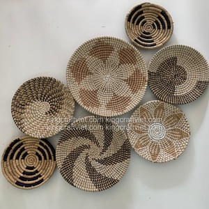 ตะกร้าแขวนผนังดีไซน์แบบชนบททำด้วยมือจากหญ้าทะเลของ FBA สำหรับตกแต่งห้องนั่งเล่นงานหัตถกรรมไวต์ - Product Image 5