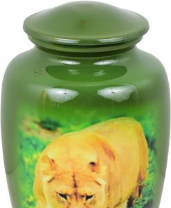 El rey de la selva León urna decorativa caja cenizas recuerdo mascota urna gato entierro conmemorativo para cenizas humanas - Product Image 3