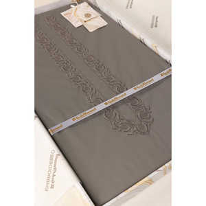 Unstitched <b>Blue</b> Cotton Fabric with Embroidery for <b>Men's</b> <b>Shirt</b> Sets - Product Image 6