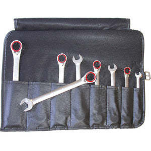 Juego de llaves combinadas y de trinquete de acero cromado métrico (17 mm, 21 mm) - Product Image 1