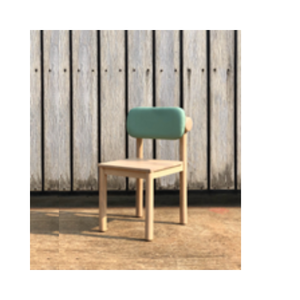 Silla individual Nero para interiores, sillas de madera Sungkai marrón claro, muebles para mesa de comedor, silla de restaurante Japón - Product Image 5