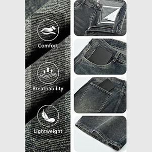 <b>Men</b> Fashion Denim <b>Shorts</b> Low Streetwear Style Ripped Blue Casual <b>Slim</b> <b>Fit</b> Trendy Summer Outfit Wholesale OEM Custom Embroidery - Product Image 5