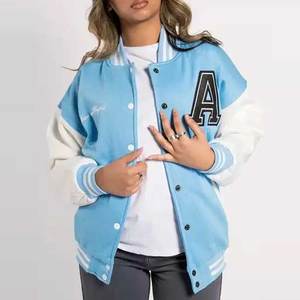 Vente directe de vestes universitaires unisexes personnalisées brodées, de haute qualité, coupe-vent, en laine et polyester, couleurs personnalisées - Product Image 4