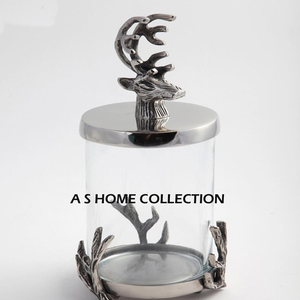 Forma de flor Chapado en plata con bandeja Juego de 3 Tapas Recipiente Mármol Aluminio Metal Cocina Tarro de almacenamiento Recipiente - Product Image 3