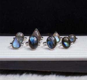 Natural Blue Labradorite Gemstone <b>Rings</b> Jewelry Making for <b>Silver</b> Jewelry Supply <b>Boho</b> <b>Rings</b> Wholesale Bezel Set <b>Rings</b> Jewelry - Product Image 5