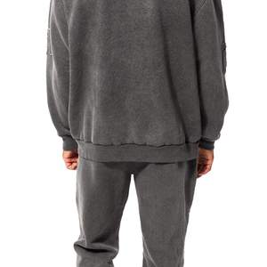 Chándal de invierno para hombre, hecho a medida, de algodón 100%, transpirable, antibacteriano, con capucha, lavado ácido y estampado de personajes. - Product Image 6