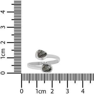 Anillo de Meteorito de Forma Natural en Plata de Ley 925 con Engaste de Puntas, Estilo Clásico para Compromiso, Aniversario y Fiesta, Paquete de 6 - Product Image 5