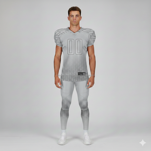 Conjunto de Pantalones y Camiseta de Fútbol Americano Ligera de Malla, Tallas para Adultos, Impresión por Transferencia de Calor, Manga Corta, Antibacteriana - Product Image 1