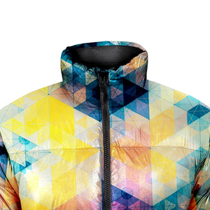 Chaqueta acolchada con cremallera Premium sublimada personalizada para hombre, chaqueta acolchada impermeable de moda de invierno fabricada en la parte superior - Product Image 3