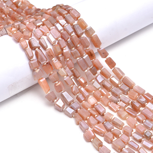 Perles de pépite de pierre de lune de pêche de haute qualité pour la fabrication de bijoux perles d'artisanat de pierres précieuses naturelles jaunes pour les projets de bricolage - Product Image 6