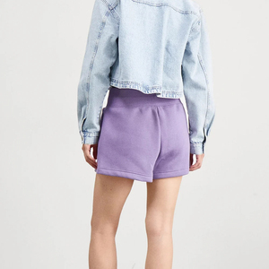 Shorts pour femmes décontractés de gymnastique lourds Shorts personnalisés en éponge française avec des styles d'été en molleton de coton respirant pour femmes - Product Image 4