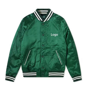 Venta al por mayor personalizado satén Varsity Bomber chaqueta OEM béisbol estilo Unisex Streetwear alta calidad ligera prendas de vestir exteriores - Product Image 1