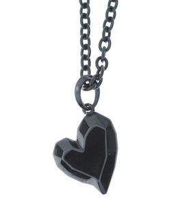 Creative Black Color Stainless Steel Couples Necklace Super One <b>Heart</b> Pendant Necklaces for Couple Jewelry - Product Image 1
