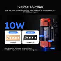 Machine de gravure laser Atomstack A10 Pro V2 10W avec rouleau rotatif R6, graveur laser 0,06 mm pour bois, métal, bouteilles, verre, bricolage