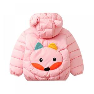 Vestes d'hiver à fermeture éclair pour l'extérieur en polyester doux pour enfants pour garçons et filles avec logo brodé - Product Image 2