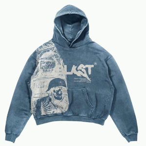 เสื้อฮู้ดสตรีทแวร์ผ้า OEM ขนาดพอดีสำหรับเสื้อผ้าแบรนด์ร้านค้าปลีกการพิมพ์แบบปักลายด้วยความร้อนชดเชยโลโก้ตามสั่ง - Product Image 1