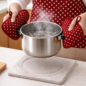 Agarraderas para Ollas de Cocina 100% Algodón con Diseño Estampado de San Valentín, Resistentes al Calor para Cocinar y Hornear - Product Image 4