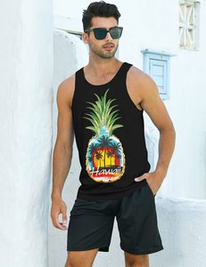 Camiseta sin mangas de algodón 100% para hombre, camiseta informal sin mangas con estampado 3D, tela transpirable ligera de talla grande para entrenamiento de gimnasio de verano - Product Image 2