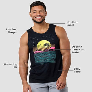 Débardeurs personnalisé de haute qualité grande taille pour hommes débardeur de bonne qualité pour hommes débardeur côtelé de sublimation pour hommes - Product Image 2