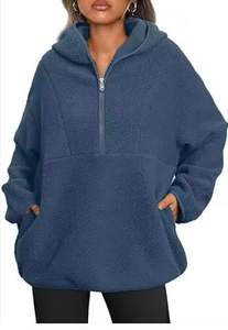 Cómoda Sudadera con capucha corta para mujer suave algodón uso diario OEM impresión personalizada proveedor - Product Image 4