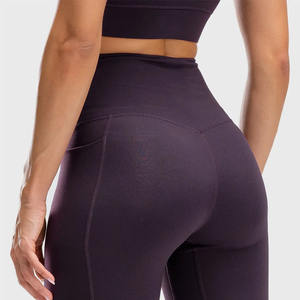 ชุดโยคะกีฬาสีม่วงเข้มคุณภาพสูงสำหรับผู้หญิง ไซส์พลัส  ไม่มีตะเข็บ ระบายอากาศได้ดี เป็นมิตรกับสิ่งแวดล้อม กันน้ำ เหมาะสำหรับการออกกำลังกาย - Product Image 2