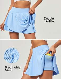 Jupe plissée de sport décontractée pour femme, style européen et américain, respirante, taille naturelle, idéale pour le tennis, le fitness et le baseball en été - Product Image 3