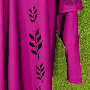 Maillot de bain islamique pour dames maillot de bain 2 pièces musulman à manches longues de couleur personnalisée avec logo imprimé sur le devant pour les filles vente en ligne - Product Image 4