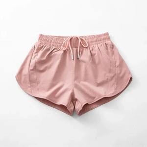 กางเกงกีฬาขาสั้นเอวสูงมีกระเป๋าของผู้หญิงกางเกงวิ่งกางเกงโยคะฤดูร้อนเซ็กซี่พีชยกสะโพก - Product Image 2