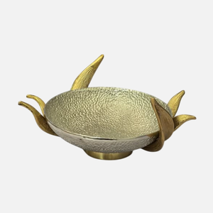 Exclusive Handmade Hammered Brass Flower Design Perfect <b>Serving</b> & Decorative <b>Bowl</b> For Home Hotel Decor In Cheapest Price - Product Image 6