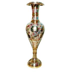 Meilleure vente Vase à fleurs en laiton personnalisé Vase en métal décoratif intérieur et extérieur Conception la plus populaire des exportateurs indiens - Product Image 3