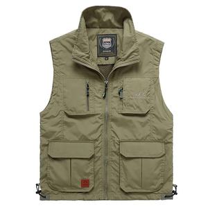 NOUVEAU Gilet matelassé sans manches en toile pour hommes-Vêtements d'extérieur de printemps respirants à séchage rapide pour les activités de plein air - Product Image 1